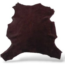Ottoman Pouffe Hakiki Gerçek Deri Koyun Postu 74X62CM