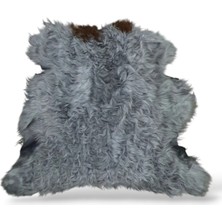 Ottoman Pouffe Hakiki Gerçek Deri Koyun Postu 67X58CM