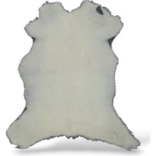 Ottoman Pouffe Hakiki Gerçek Koyun Derisi ''özel Ipek Serisi'' Post Halı 84X84CM