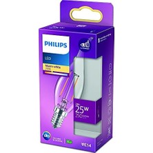 LED Classic 25W BA35 E14 Ww cl Dim Edilmez Sarı Işık Filament Ampul