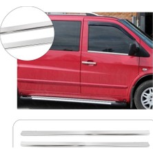 Servet Dizayn Oto Mercedes Vito W638 Uyumlu 1996-2003 Krom Cam Çıtası 2 Parça Paslanmaz Çelik