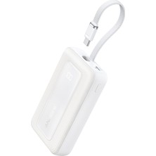 Anker 10.000 Mah Powerbank, 30W Taşınabilir Şarj Cihazı, Usb-C Kablolu, Beyaz - A1688