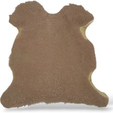 Ottoman Pouffe Hakiki Koyun Derisi Özel Ipek Serisi 83X79CM, Ipeksi Yumuşaklık ve Parlaklık, Dana Deri Posteki