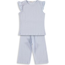 Civil Girls Kaprili 10-13 Yaş Pijama Takımı - Mavi