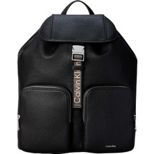 Calvin Klein Webbıng Strap Flap B﻿ackpack