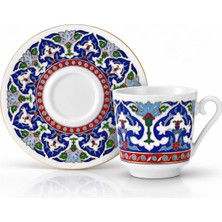 Kütahya Porselen Hand Made 4 Parça 2 Kişilik Kahve Fincanı 90 ml
