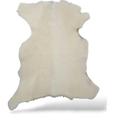 Ottoman Pouffe Hakiki Koyun Derisi Özel Ipek Serisi 83X84CM, Ipeksi Yumuşaklık ve Parlaklık, Dana Deri Posteki