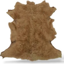 Ottoman Pouffe Hakiki Gerçek Deri Koyun Postu 60X64CM