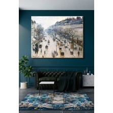 Şehber Kanvas Tablo Yatay Tekli Ev Kafe Ofis Camille Pissarro Kış Sabahı Montmartre Bulvarı 2570