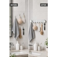 Vakumlu Yapışkanlı Askılık Güçlü Duvar Askısı Delme Gerektirmez Mutfak Banyo Havlu Askılığı Su Geçirmez Çok Amaçlı Organizer Askı
