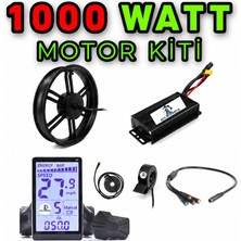 Ata Eparts E Bike 1000WATT 20X4.0-4.5 Inç Arka Motor Kiti Set E Bike Arka Motor Kiti Beyin Ekran Motor Seti Elektrikli Bisiklet Dönüşüm Kiti 1000W Kalın Teker Bataryasız