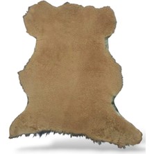 Ottoman Pouffe Hakiki Koyun Derisi Özel Ipek Serisi 90X90CM, Ipeksi Yumuşaklık ve Parlaklık, Dana Deri Posteki