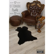 Ottoman Pouffe Hakiki Koyun Derisi Özel Ipek Serisi 57X77CM, Ipeksi Yumuşaklık ve Parlaklık, Dana Deri Posteki