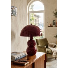 Apliqa Bob Vişne Çürüğü Bordo Masa Lambası Pinterest Model Bohem Retro Renkli Abajur