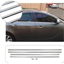 Servet Dizayn Oto Opel Insignia Uyumlu 2017-2022 Krom Cam Çıtası 6 Parça Paslanmaz Çelik