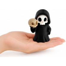 Yapı3D Sevimli Kuru Kafa Figürü Dekoratif Masaüstü Biblo Sert Plastik Ev Ofis Raf Süsü Gotik Dekor