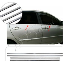Servet Dizayn Oto Toyota Corolla Uyumlu 2002-2007 Krom Cam Çıtası 4 Parça Paslanmaz Çelik