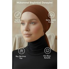 Muteber Bone Önü Dikişli Bağlamalı Bone - Viskon Kumaş - Rahat Iç Bone