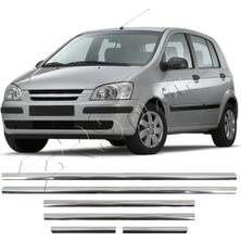Servet Dizayn Oto Hyundai Getz Uyumlu 2002-2011 Krom Cam Çıtası 6 Parça Paslanmaz Çelik