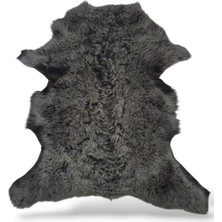 Ottoman Pouffe Hakiki Gerçek Deri Kıvırcık Tüylü Tigrado Koyun Postu 61X67CM, Posteki Dana Inek Post