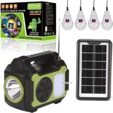 Tastech Güneş Enerji Panelli Aydınlatma Sistemi Powerbank Kamp Doğa Balık Karavan Fener Bluetooth Hoparlör
