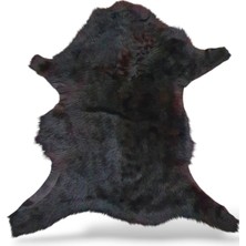 Ottoman Pouffe Hakiki Gerçek Deri Koyun Postu 65X77CM