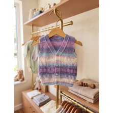 Erca Home Tekstil Ürünleri El Örgüsü Cotton Ip Kız Yelek 1/ 2 Yaş  %100 Cotton  Kaliteli Ip
