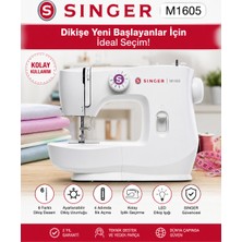 Singer Mekanik Ev Tipi Dikiş Makinesi 6 Dikiş ve Dekoratif Desen, 4 Adımda Ilik Açma, LED Işık, Geri Dikiş, Serbest Kol, Fermuar ve Düğme Dikme, Ayarlanabilir Dikiş Uzunluğu, Metal Çalışma Alanı