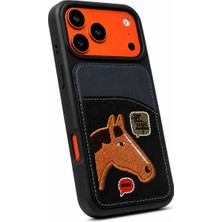 Boğazören Vintage Kart Cepli Deri Kapak 17 Pro Uyumlu Kartlıklı Nakışlı Kılıf - Retro Deri Kart Cepli Koruyucu Darbe Emici Kamera Korumalı Telefon Kılıfı Vintage Yüksek Koruyucu Kamera Bölmeli Telefon Kılıfı