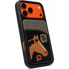 Boğazören iPhone 17 Pro Uyumlu Kartlıklı Nakışlı Kılıf - Retro Deri Kart Cepli Koruyucu Darbe Emici Kamera Korumalı Telefon Kılıfı Vintage Kart Cepli Deri Kapak: Yüksek Koruyucu Kamera Bölmeli Telefon Kılıfı