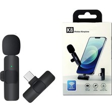 Tastech Android Uyumlu Kablosuz Tekli Yaka Mikrofonu Type C Girişli Youtube Video Canlı Yayın