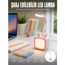 My Best Store Esnek Gövdeli LED Masa Lambası Taşınabilir Gece Aydınlatması