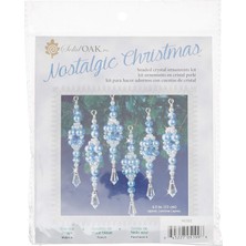Nostalgic Christmas Beaded Crystal Ornament Kit-Blue Crystal Ice Drops -NCHBOK-022