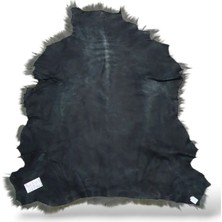 Ottoman Pouffe Hakiki Gerçek Deri Koyun Postu 66X72CM