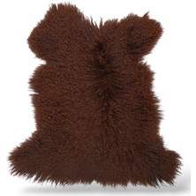 Ottoman Pouffe Hakiki Gerçek Deri Koyun Postu 69X73CM