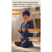 Altınoluk Haremia Standart Çocuk Takkesi – Pamuklu, Esnek, Nefes Alabilen Rahat Kullanım, Günlük ve Ibadet Için Uygun Lacivert - Standart
