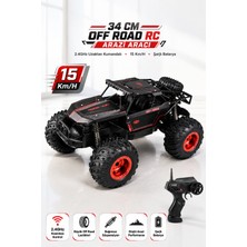 Yıldırım Oyuncak Uzaktan Kumandalı Şarjlı 15 Km/h Yapan 4x4 Off Road Rc Arazi Aracı 34CM – 2.4ghz Büyük Lastikli Süspansiyonlu Araba 6+ Yaş