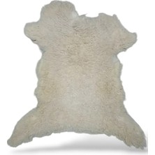 Ottoman Pouffe Hakiki Gerçek Deri Kıvırcık Tüylü Tigrado Koyun Postu 75X70CM, Posteki Dana Inek Post