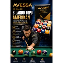 Avessa BB-BALL-300 Profesyonel Amerikan Bilardo Topu Seti - Her Bir Top 175 Gram - Hassas Dengeli Optimum Rebound Etkili