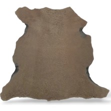 Ottoman Pouffe Hakiki Gerçek Deri Koyun Postu 71X66CM