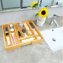Bambu Ayarlanabilir Çekmece Içi Ölçü Ayarlı Kaşıklık 5-7 Bölmeli