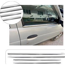Servet Dizayn Oto Renault Megane Uyumlu 1996-2004 Krom Cam Çıtası 4 Parça Paslanmaz Çelik
