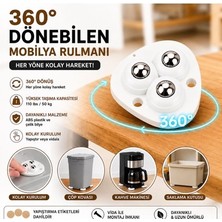 Norvessa Orret Home 4 Adet Yapışkanlı Mini Mobilya Tekeri 360° Döner Eşya Taşıma Tekeri Airfryer Dolap Saksı Için