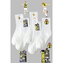 Rabona Fashion Zaferin Kahramanları Sarı-Lacivert 5'li Taraftar Çorabı
