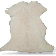 Ottoman Pouffe Hakiki Gerçek Deri Koyun Postu 63X66CM