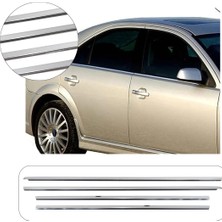 Servet Dizayn Oto Ford Mondeo Uyumlu 2000-2007 Krom Cam Çıtası 4 Parça Paslanmaz Çelik