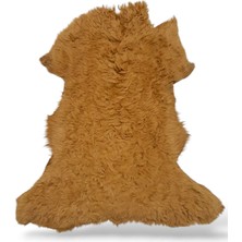 Ottoman Pouffe Hakiki Gerçek Deri Koyun Postu 55X61CM