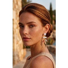 Diva Viva - Spiral Pearl Sallantılı Küpe