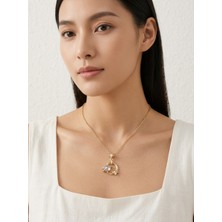 Mia Donna Jewelry Mia Donna Gold Kaplama Sihirli Galaksi Satürn Kolye