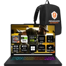 MSI Msı Crosshair A16 Hx Ryzen 9 8940HX Rtx 5070 8gb 115W 16GB Ram 4tb + 4tb SSD 16″ Qhd+ (2560 x 1600) 240Hz WIN11 Home E8WGK011XTRP372 Gaming Laptop + Per4 Çanta